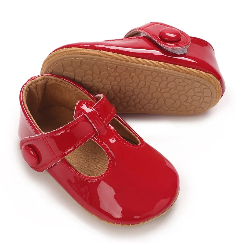 Baby Learning Walk Shoes,Multi Color Patent T-Strap Mary Jane Shoes,Soft Fashion Infant Daily Footwear for Baby Girls 0-1 Year
