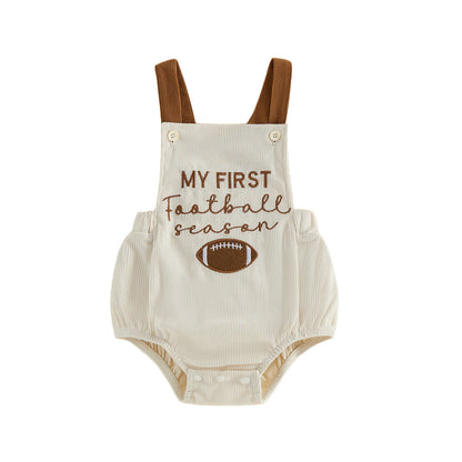 Citgeett Summer Infant Baby Boys Girls Football Bodysuit Cute Sleeveless Overalls Jumpsuit Clothes