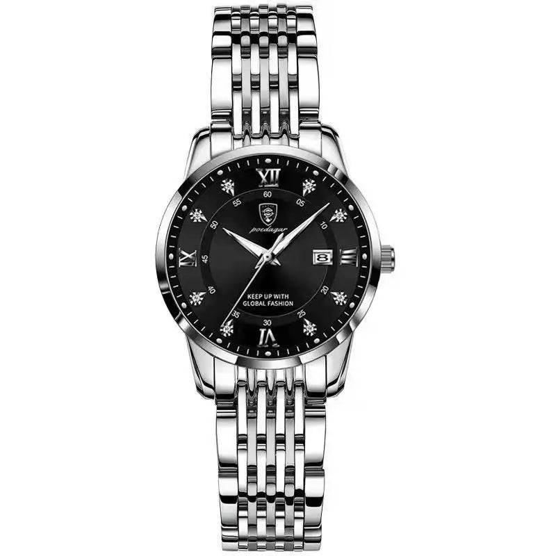 POEDAGAR Original Woman Watch Waterproof Stainless Steel Luminous Date Fashion Ladies Wristwatch Business Quartz Women’s Watches
