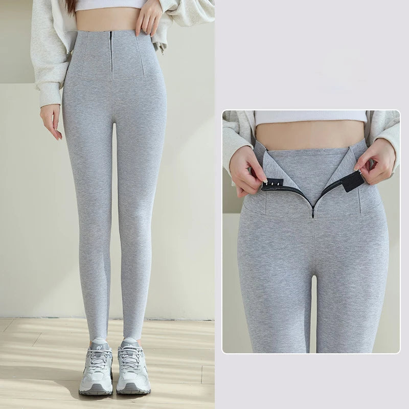 Women's High-Waisted Zip-Front Leggings