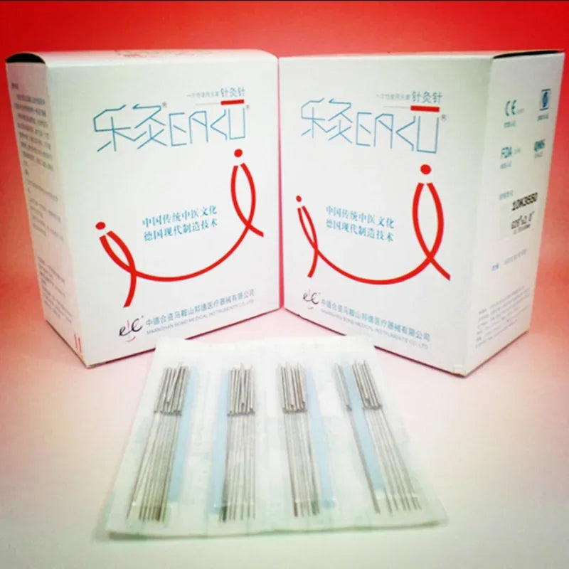 1000Pcs New Acupuncture Needles Disposable Sterile  Acupressure Acupoint Tech EACU Body Beauty Filiform Needle with Tube