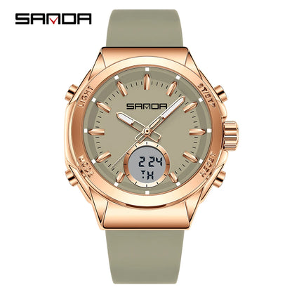 SANDA 9103 Women Watch Silicone Quartz Electronic Wrist Watches for Women Sport Clock Girls Gift Ladies Watches Top Brand