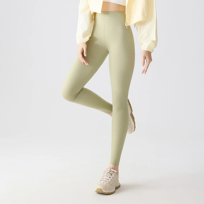 BIVIGAOS Spring Summer Multi Colored Thin Casual Fashion Sharkskin Leggings Women High Waist Tight Sport Cycling Fitness Legging