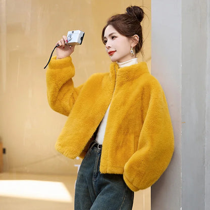 Women's Plush Zip-Front Jacket