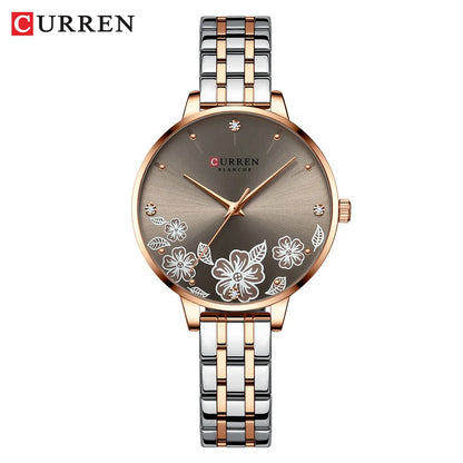 CURREN 9068 Fashion Women Watches Stainless Steel Strap Ultra Thin Quartz Watch Woman Romantic Clock Women Watches Montre Femme