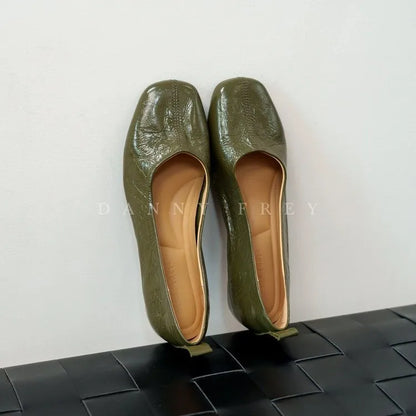 Retro Artistic Square-toe Low-heel Flats, New Soft-soled Comfortable Commuter Grandma Shoes That Won't Tire Your Feet
