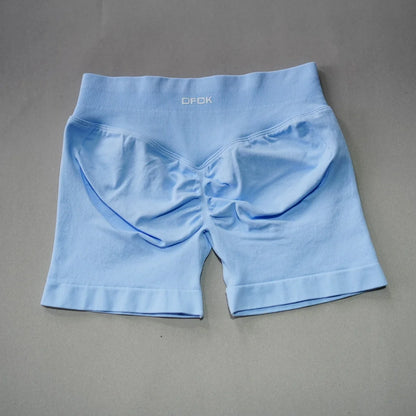 DFDK 2026 New Women Scrunch Butt Yoga Shorts High Waist Hip Lifting Push Up Squat Proof Sports Shorts Gym Workout Running Fitnes