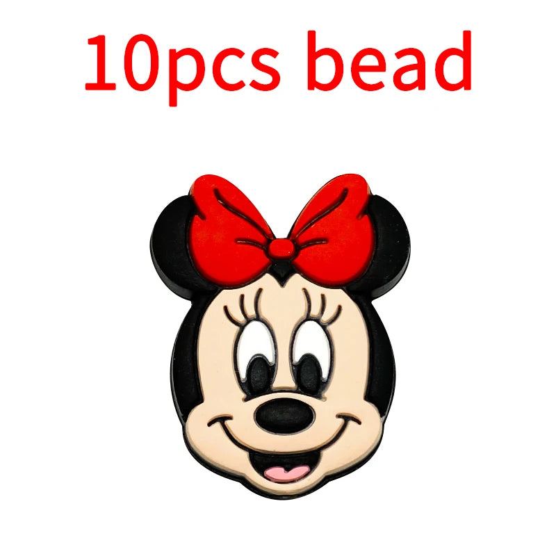 10pcs Silicone Cartoon Bead Baby Pacifier Bead Pacifier Chain Accessories Ornaments