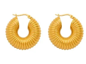 Stainless Steel Exaggerated Large Waterproof Hoop Earrings