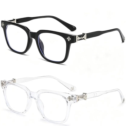 Classic 3Pcs Square Anti Blue Light Glasses For Men And Women Black & Transparent Frame Unisex Computer Wearing Women Glasses