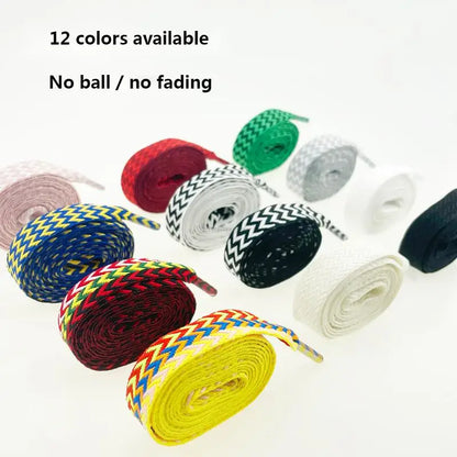 1PAIR Flat Shoelaces for Sneakers Shoe laces Luxury Brand Shoelace  Width 1.5cm/2cm/3cm Length 120/140/160cm Shoe Accessories