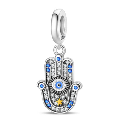 100% Real 925 Silver Classic Devil's Eye Charms Beads For Women Fit Original Qikaola Bracelets Fine DIY Jewelry Making