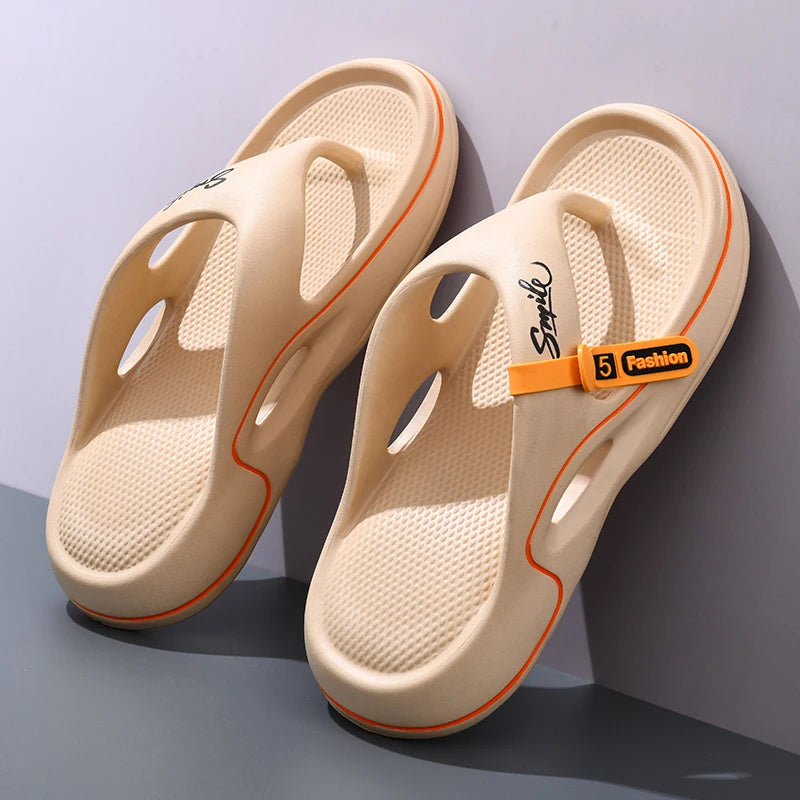 Flip Flops Mens Thong Sandals Summer 2025 New Men Shoes Thick Bottom EVA Non-slip Slide Slippers Outdoor Indoor Couples Shoes