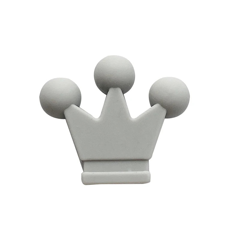 10pcs Food Grade Crown Silicone Beads Baby Teething Toys  Silicone DIY Pacifier Chain Pendant Accessories Baby Teethers