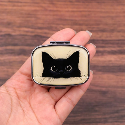 Lovely Cats Metal Medicine Box Pill Packaging Health Products Moisture Resistant Storage Case Personalized Fashion Casket