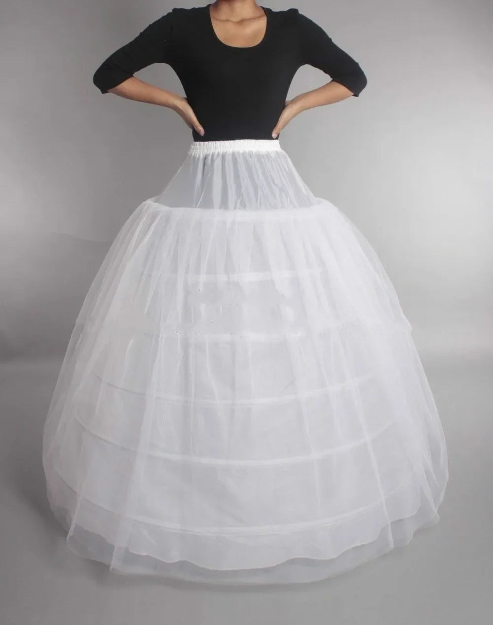 High Quality 6 Hoops Wedding Petticoat Crinoline Slip Bridal Underskirt Puffy In Stock Customized
