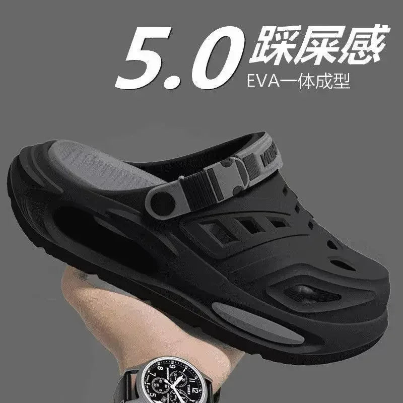 Men's Summer Sport Slippers Anti-slip Leisure Sandals Soft Bottom Outdoor Beach Shoes Breathable Comfortable Thick Bottom Sandal
