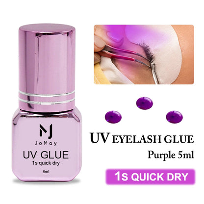 TPO-FREE 5ml UV Eyelash Extension Glue 1S Fast Drying Strong Hold Long Lasting Low Odor Adhesive for Professional Lash Techs