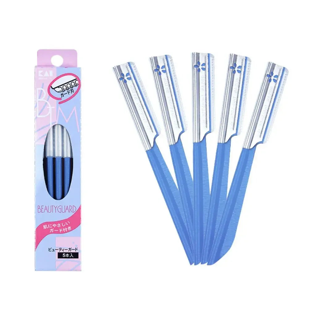 Eyebrow Razor 5PCS Safety Razor Sharp Durable Beginners Fast Safety Net Is Not Easy To Scratch Non-Slip Not Easy to Rust Handle