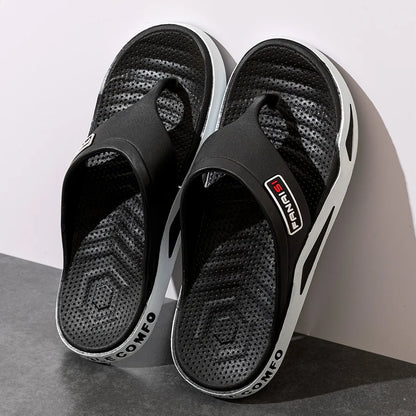 Fashion Men's Slippers Summer Outdoor Flip Flops Non-slip Indoor Bathroom Couple Leisure Beach Shoes Sandals