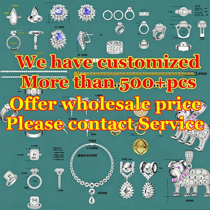 PureNew 0.5-3ct Classic Full Moissanite Earrings For Women S925 Silver Plated 18k Gold D Color VVS1 Women's Moissanite Earrings
