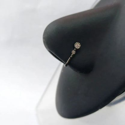 1Pc Chic U-Shape Fake Nose Clip, Minimalist Hip Hop Non-Piercing Nose Ring Inlaid Sparkly Cubic Zirconia For Women