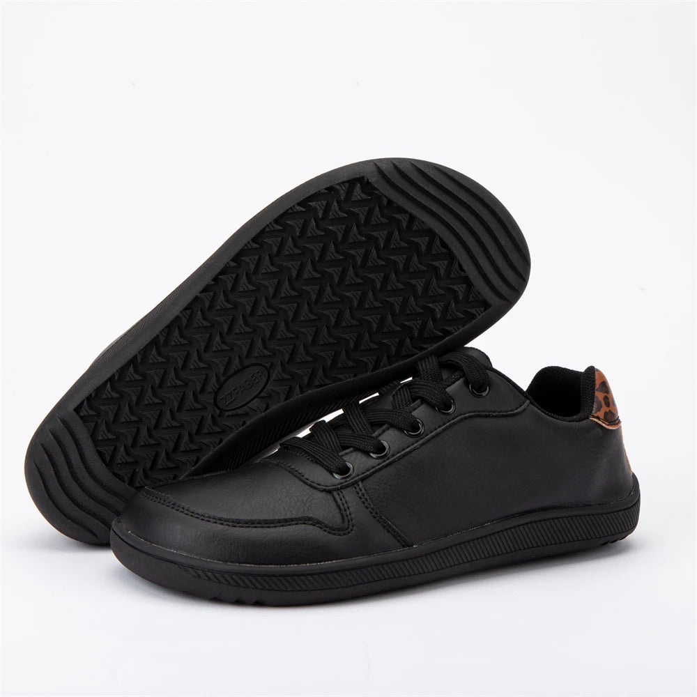 ZZFABER  Barefoot Shoes Soft Leather Sneakers Minimalist Casual Shoes for Women Men Unisex Sneakers
