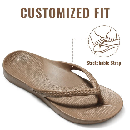 New Arch Support Women's Flip Flops Orthotic Sandals For Plantar Fasciitis Relief Summer Ladies Beach Sandals House Bath Slides