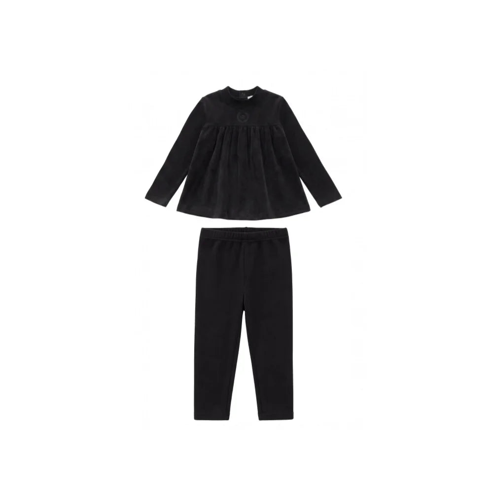 AP AW26 Friday Night Collection Boy Girl Velour With Jersey Fabric Family Matching Clothing Maxi Dress Set Clothes