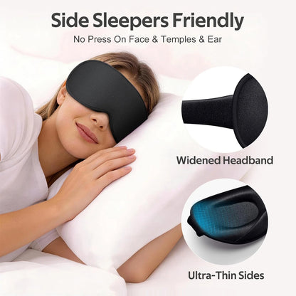 3D Eye Mask for Sleeping Soft Breathable Sleep Mask Block Out Light Comfortable Nose Pad Eye Cover for Travel Nap Home