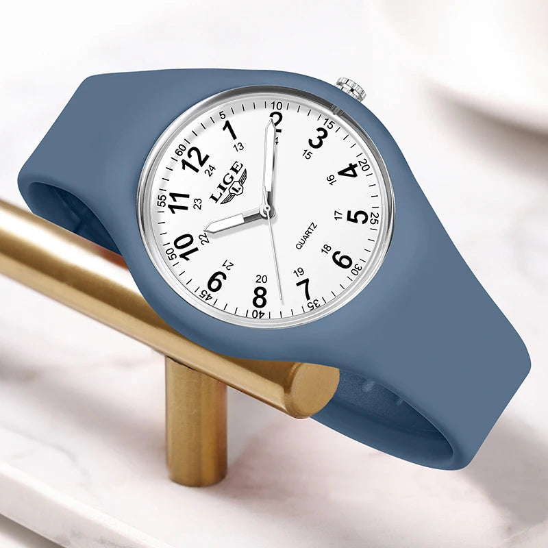 2026 LIGE Simple Mens Watches For Women Fashion Casual Quartz Wristwatches Waterproof Luminous Silicone Watch Ladies Gifts Reloj