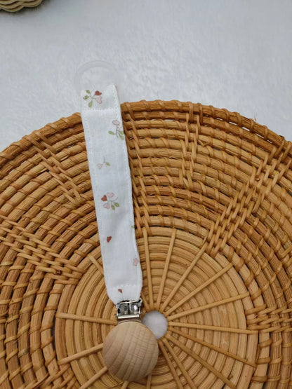 Baby Pacifier Chain Clips Holders Anti-drop Chain Print Cotton Teething Clips Teether Toy Soother Pacifier Strap