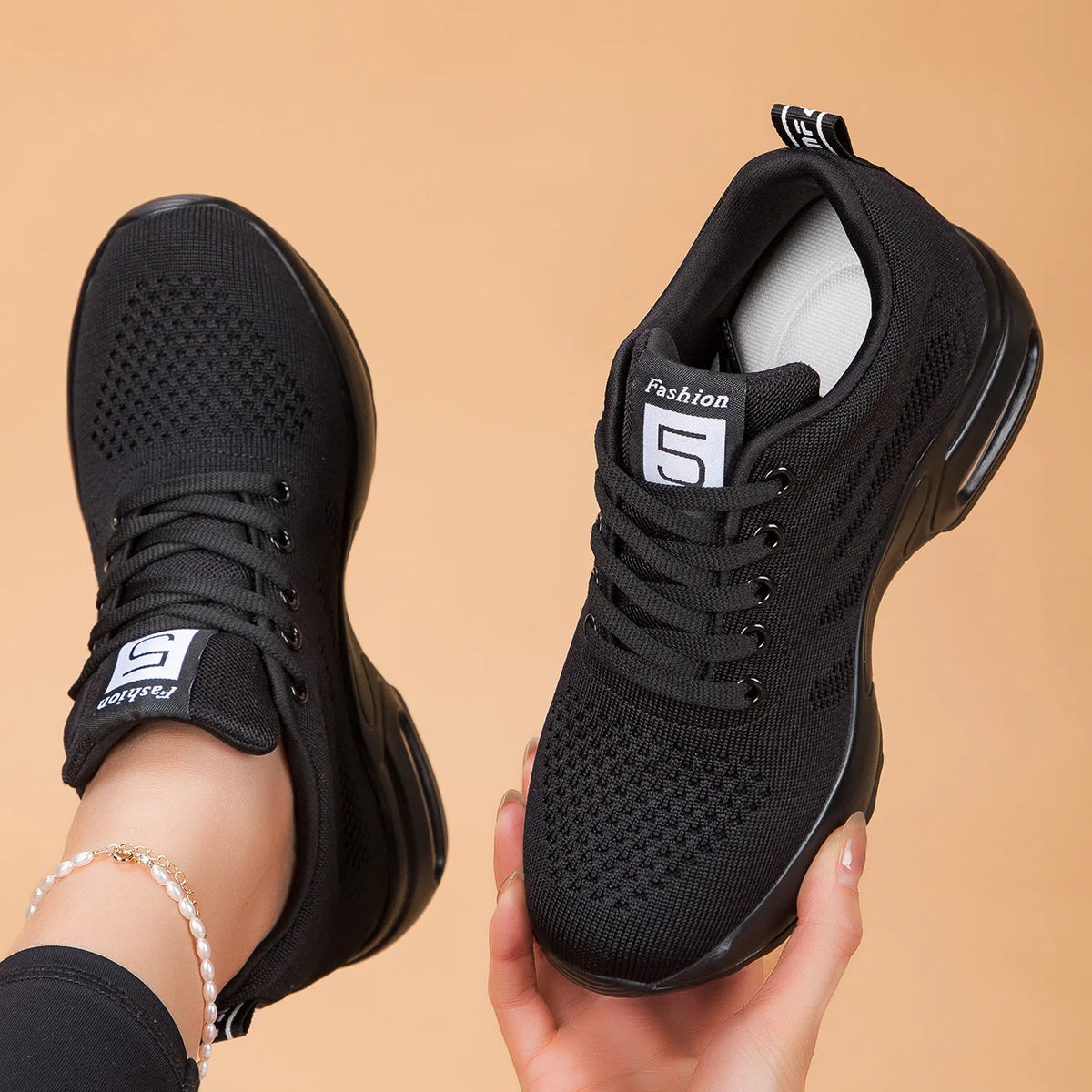 Women's Platform Mesh Breathable Sneakers Womens Spring New Casual Wedge Basket Shoes Tennis Female Thick Woman Summer Trainers