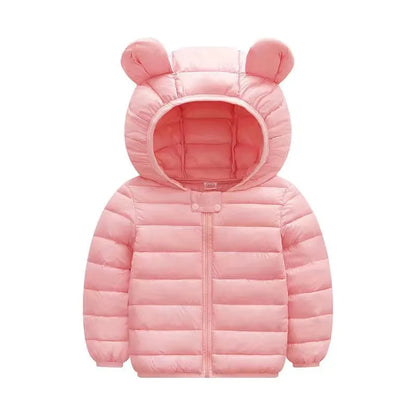 Hooded Lightweight Down Jackets Children Boy Girl Baby Coat Autumn Winter Outerwear Casual Clothing Kids Christmas Birthday Gift