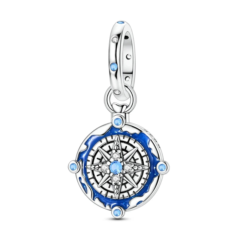 100% Real 925 Silver Classic Devil's Eye Charms Beads For Women Fit Original Qikaola Bracelets Fine DIY Jewelry Making