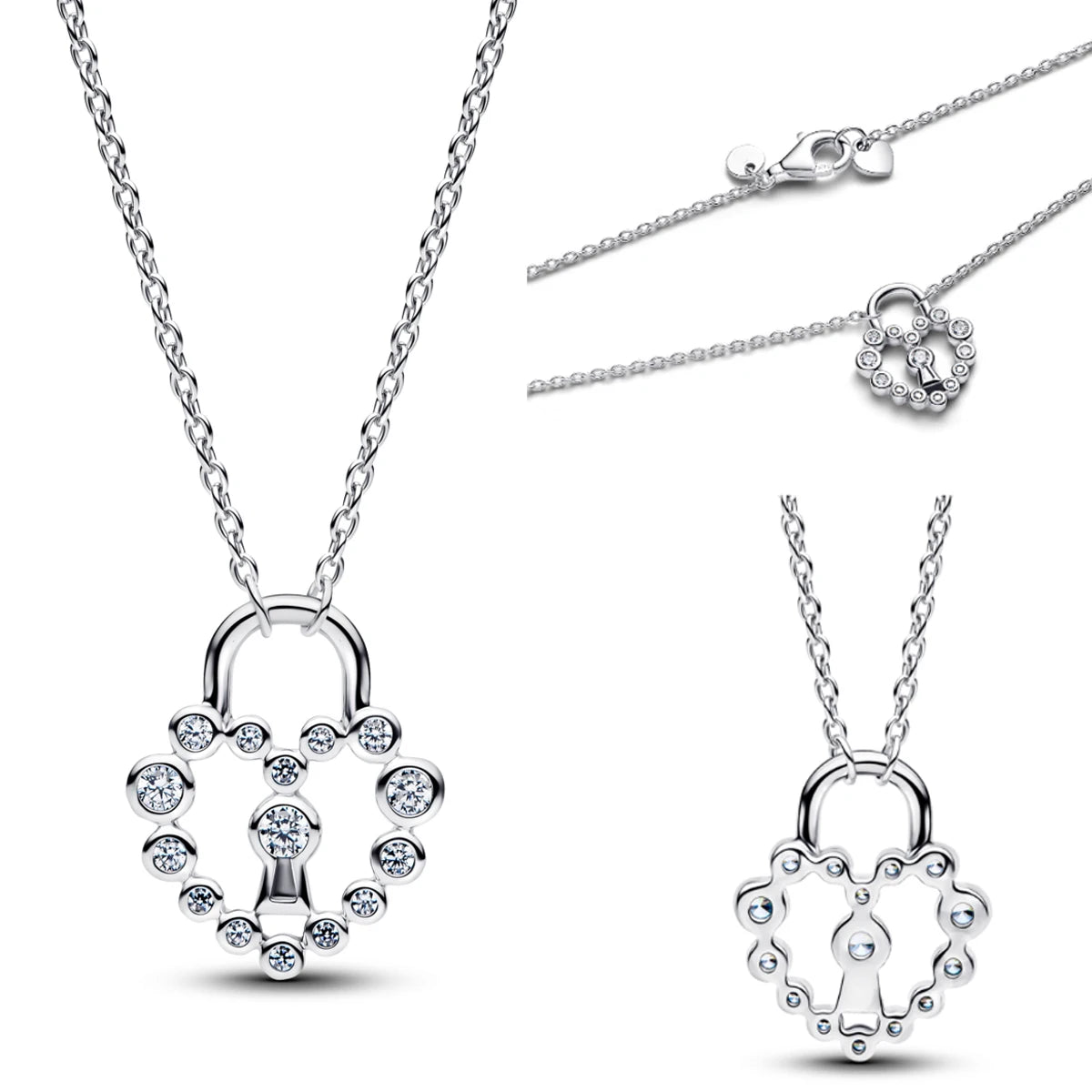 925 Sterling Silver Floral Necklaces Stud Earrings Charms Four‑Leaf Clover Sugar Skull Tiger Ghost Beads Fit Bracelet Jewelry