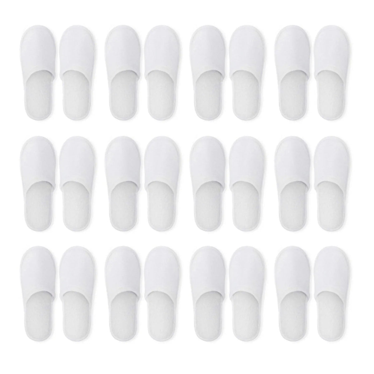 Spa Slippers 10/20 Pairs of Brushed Plush Closed-toe Disposable Slippers for Men and Women Suitable for Families Guest Hotel Tra