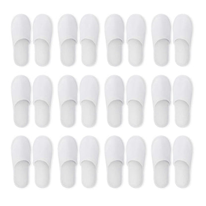 Spa Slippers 10/20 Pairs of Brushed Plush Closed-toe Disposable Slippers for Men and Women Suitable for Families Guest Hotel Tra