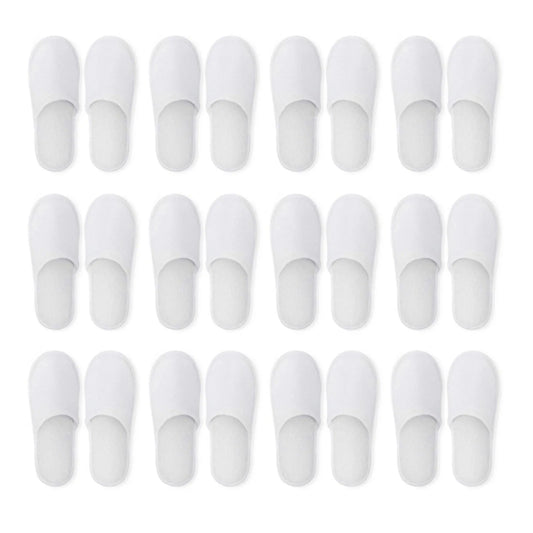 Spa Slippers 10/20 Pairs of Brushed Plush Closed-toe Disposable Slippers for Men and Women Suitable for Families Guest Hotel Tra