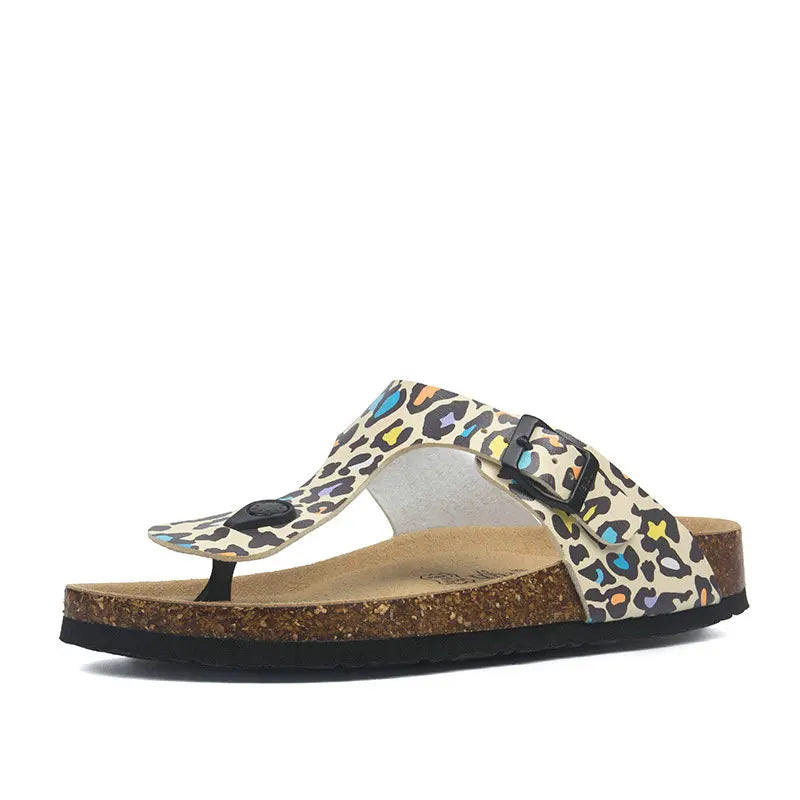 Fashion Women Slippers Flip Flops Summer Beach Cork Shoes Slides Girls Flats Sandals Casual Slippers Shoes Plus Size 35-45
