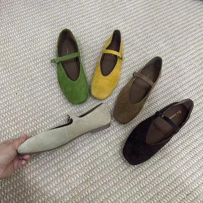 Women's Buckle-Strap Ballet Flats