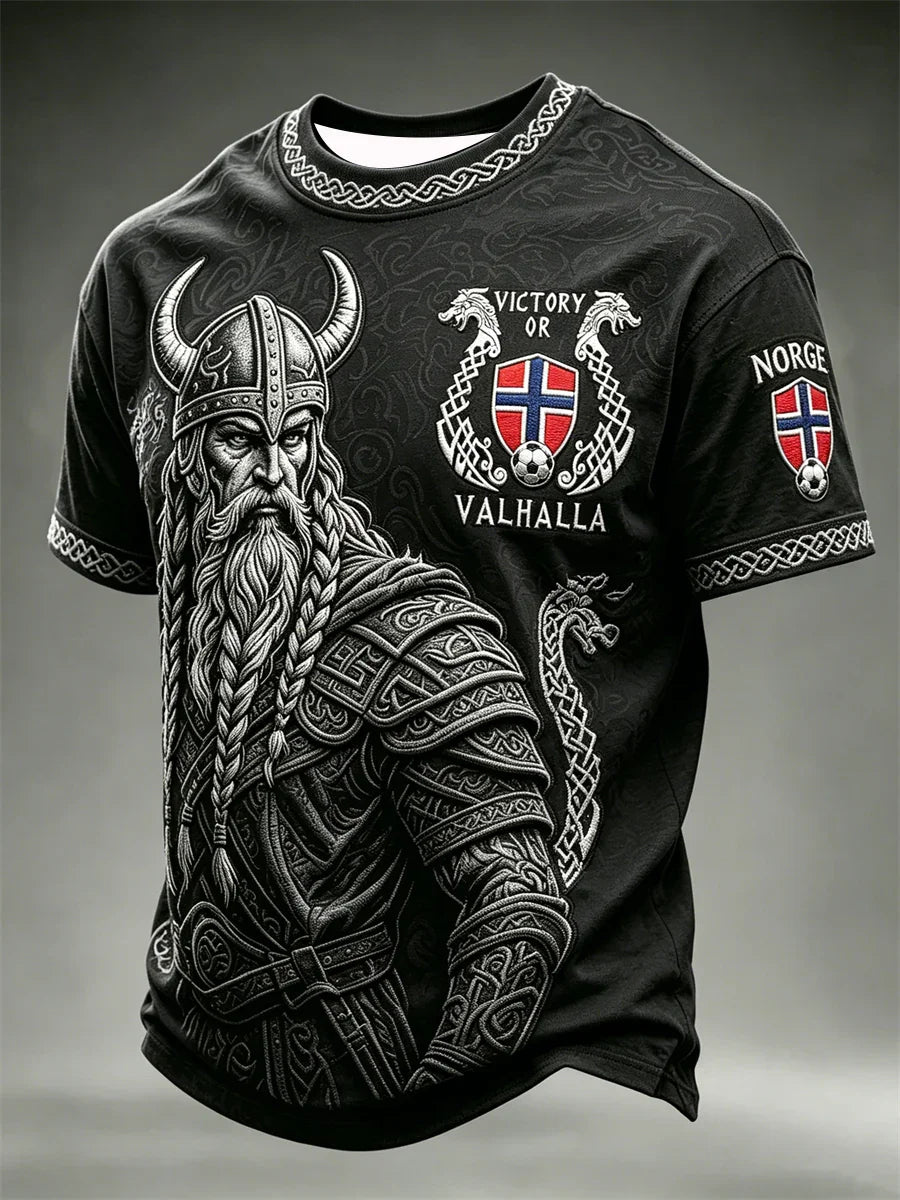2026 Edition Norwegian Fans Football Training T-Shirt - 3D Print - Fashionable, Comfortable and Breathable - Family Clothing