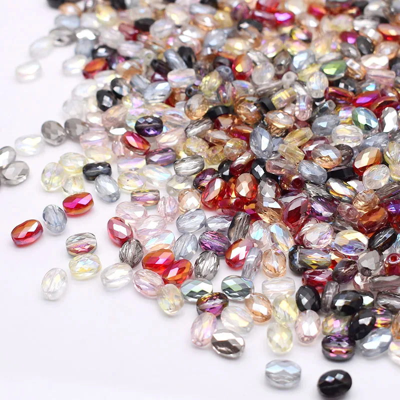 Multiple Styles Shapes Heterogeneous Multi-color Faceted Crystal Glass Beads for Jewelry Making DIY Necklace