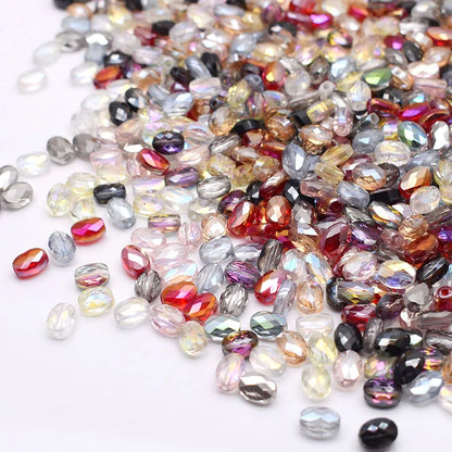 Multiple Styles Shapes Heterogeneous Multi-color Faceted Crystal Glass Beads for Jewelry Making DIY Necklace
