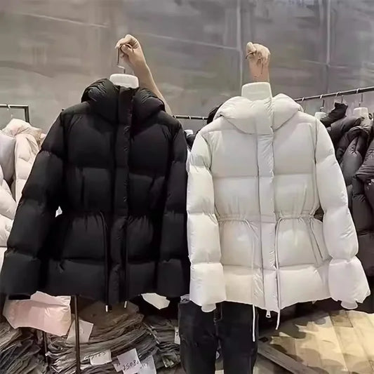 Parkas Jacket Women Winter 2026 New Cotton-Padded Coat Female Fashion Waterproof Thicken Warm Outerwear Ladies Overcoat  Tops