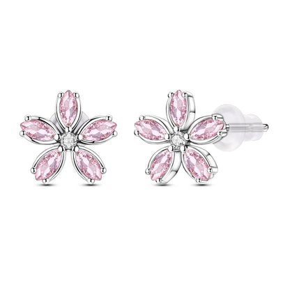 Original 925 Sterling Silver Hoop Earrings Women's Fashion Jewelry Butterfly Iris Lily of the Valley Tulip Flower Luxury Earring