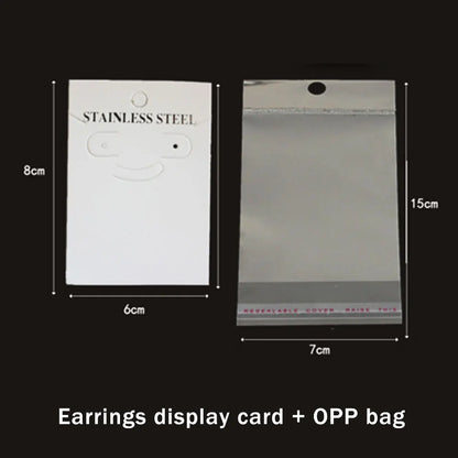 30sets Jewelry Display Card with Transparent Opp Bags for Handmade Necklace Bracelet Earring Headwear wrapping Bags DIY Findings