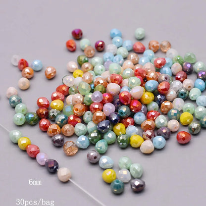 Multiple Styles Shapes Heterogeneous Multi-color Faceted Crystal Glass Beads for Jewelry Making DIY Necklace
