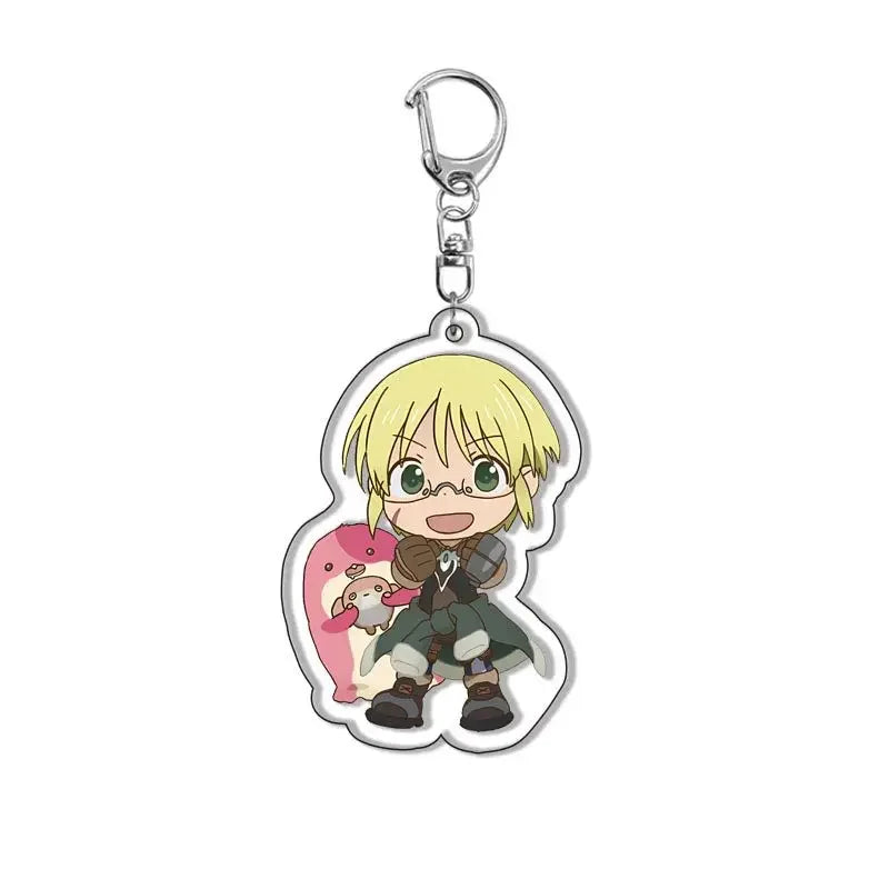 Anime Keychain Made in Abyss Nanachi Reg Riko Keychain Cosplay The Golden City of the Scorching Sun Accessories Pendant Jewelry