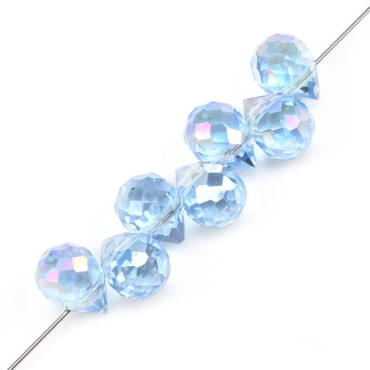 10*8mm Czech Crystal Waterdrop Beads Shiny Faceted Glass Strawberry Beads for Jewelry Making Needlework DIY Handmade Accessories